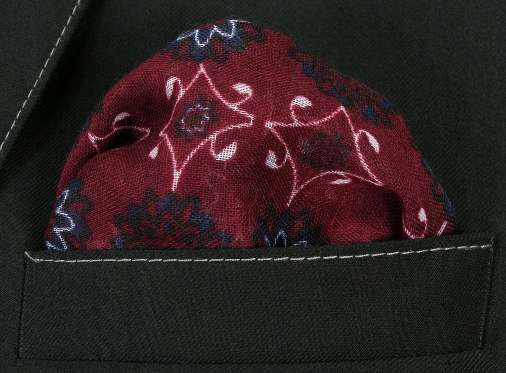 Czerwona Poszetka Męska Chattier Materiał dominujący poliester