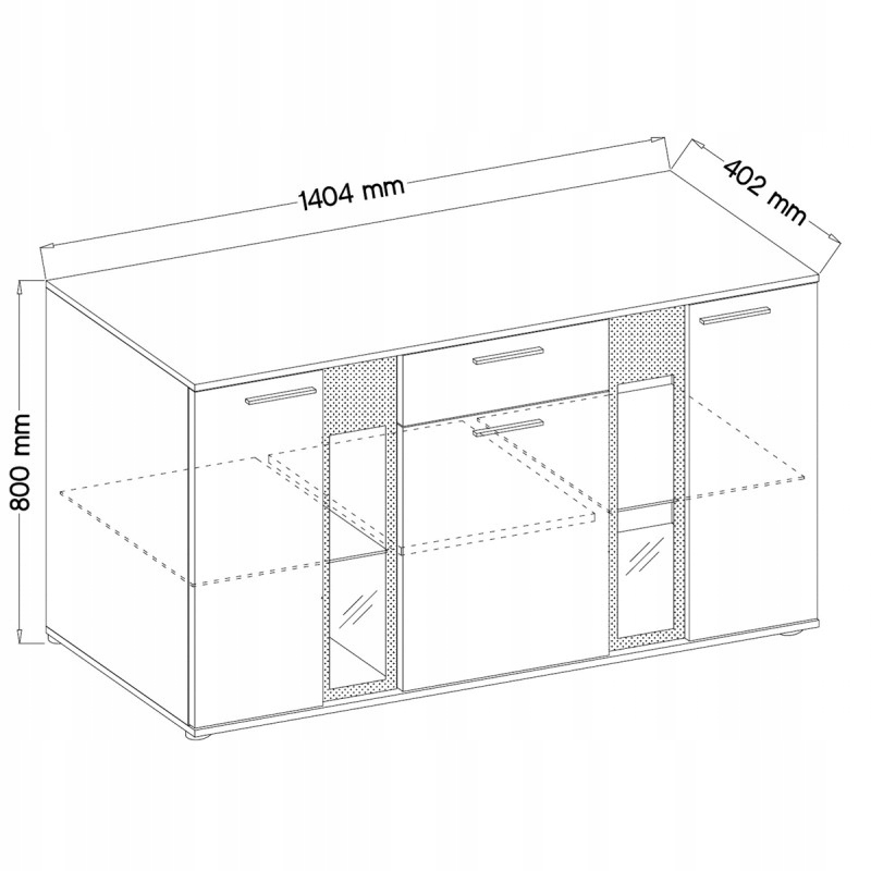 SALSA komoda ,dąb lefkas ST Kod producenta CMKMEBLE-MAMBA