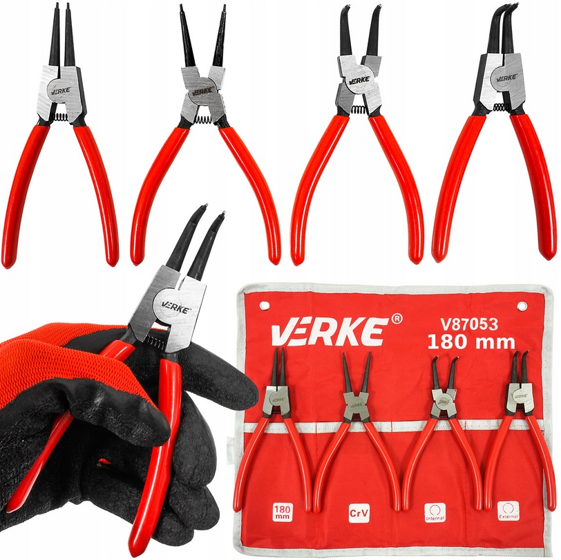 SZCZYPCE DO PIERŚCIENI SEGERA ZESTAW SZCZYPIEC WEWNĘTRZNE ZEWNĘTRZNE 180 mm