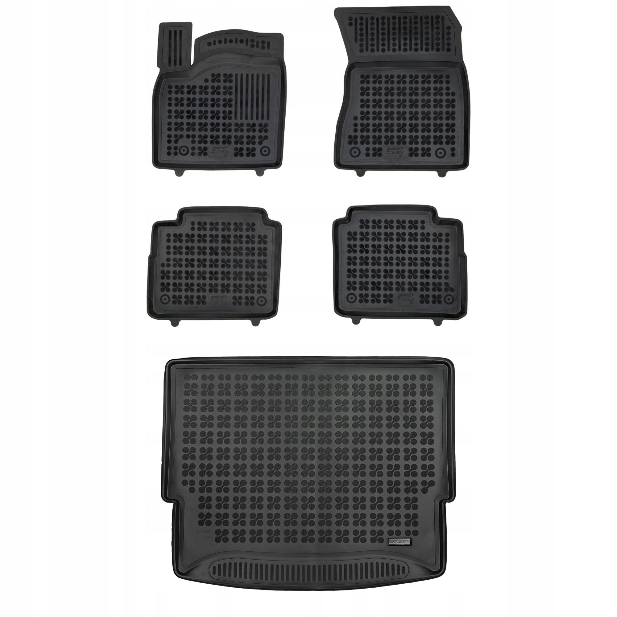 Sada koberčekov čierna gumová rohož čierna pre Nissan X-Trail IV T33 od 202