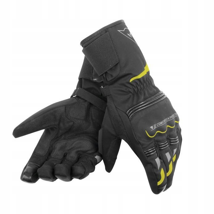 Motocyklové rukavice Dainese Tempest Unisex D-Dry Long Čierno/žlté M