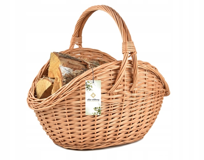 Proutěný Velký koš na dřevo do krbu Mocný XL