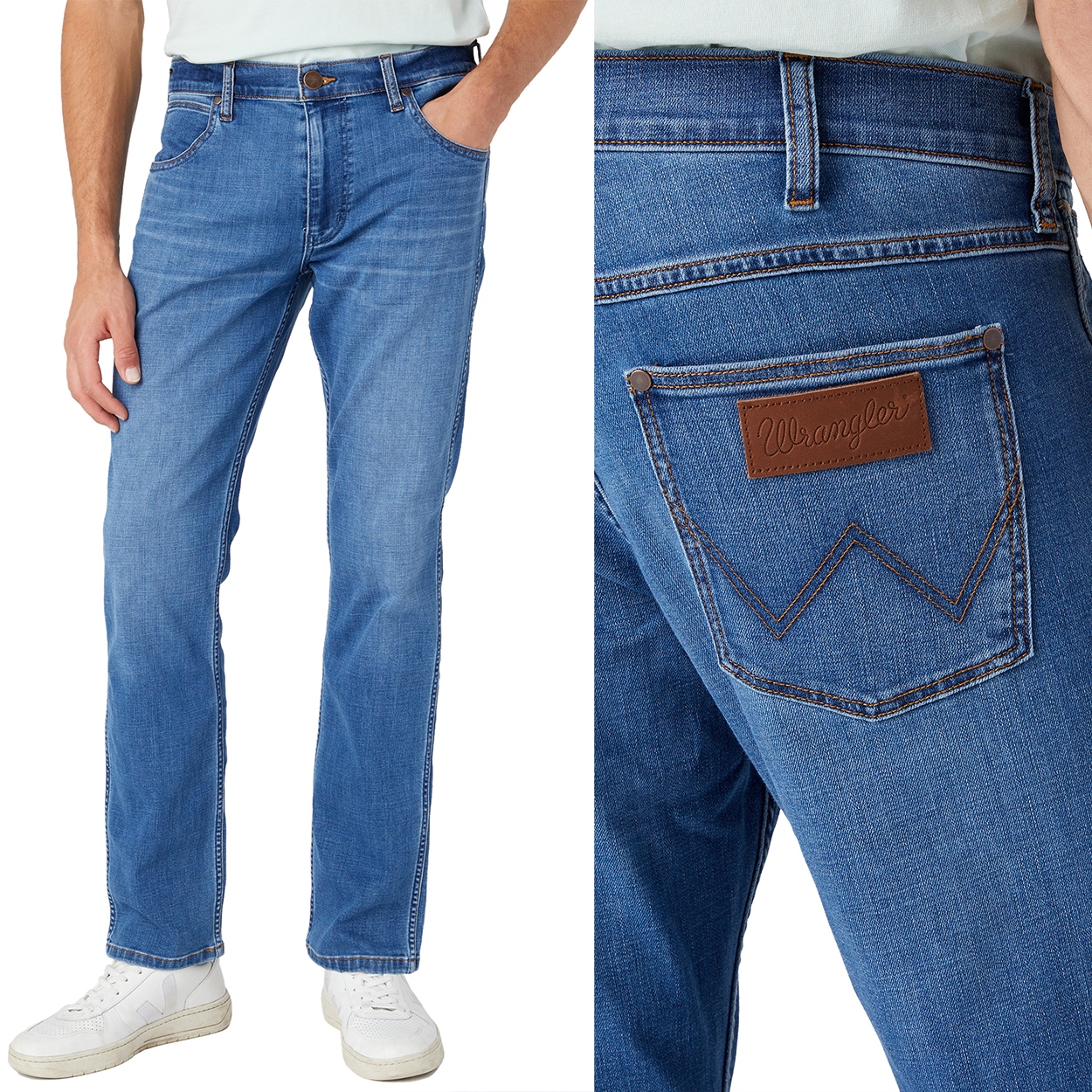 Wrangler Greensboro Softwear Epic Soft Jednoduché Džínové Kalhoty W40 L30