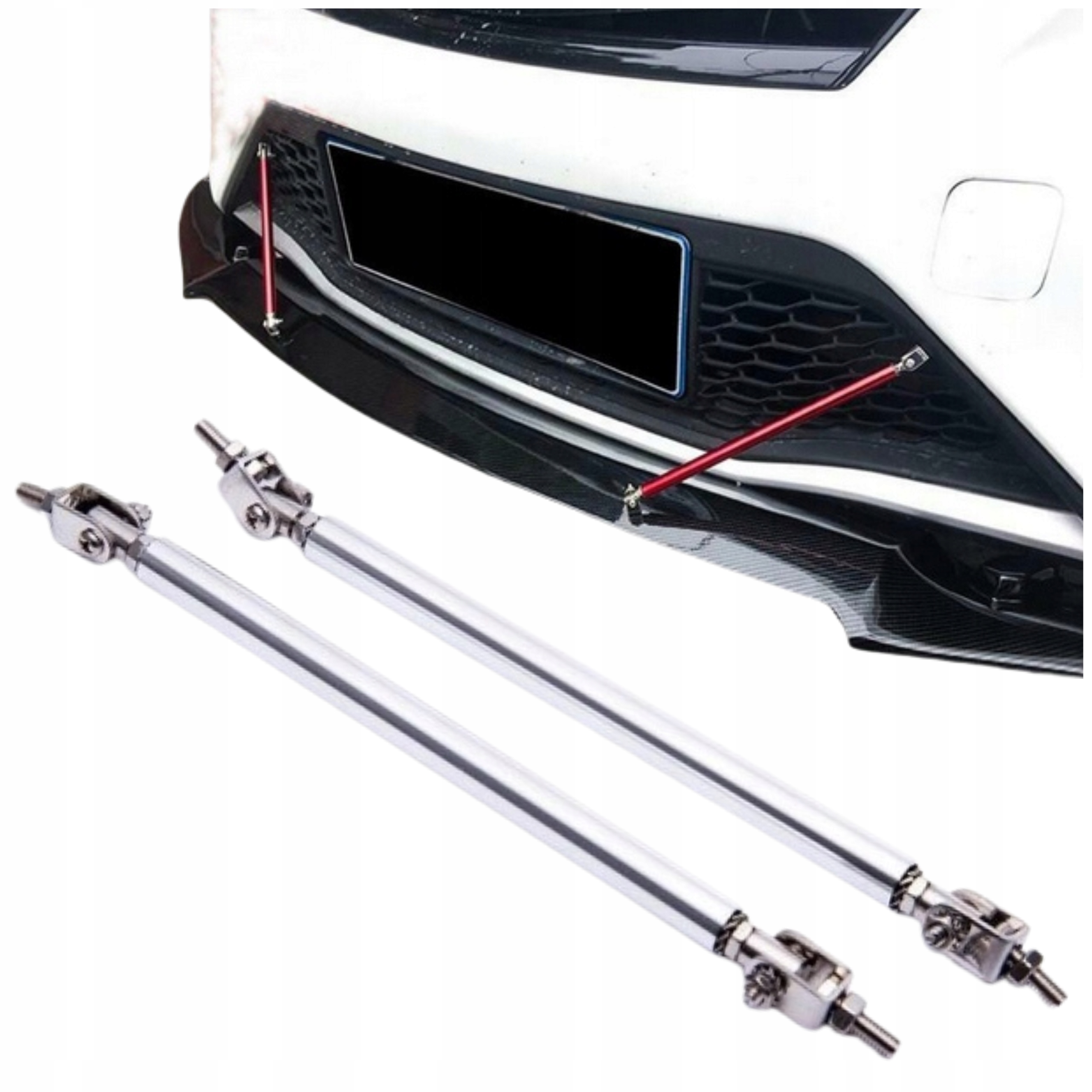 Lip Splitter Uniwersalne Mocowanie Dokładki Zderzaka 150mm Silver Srebny