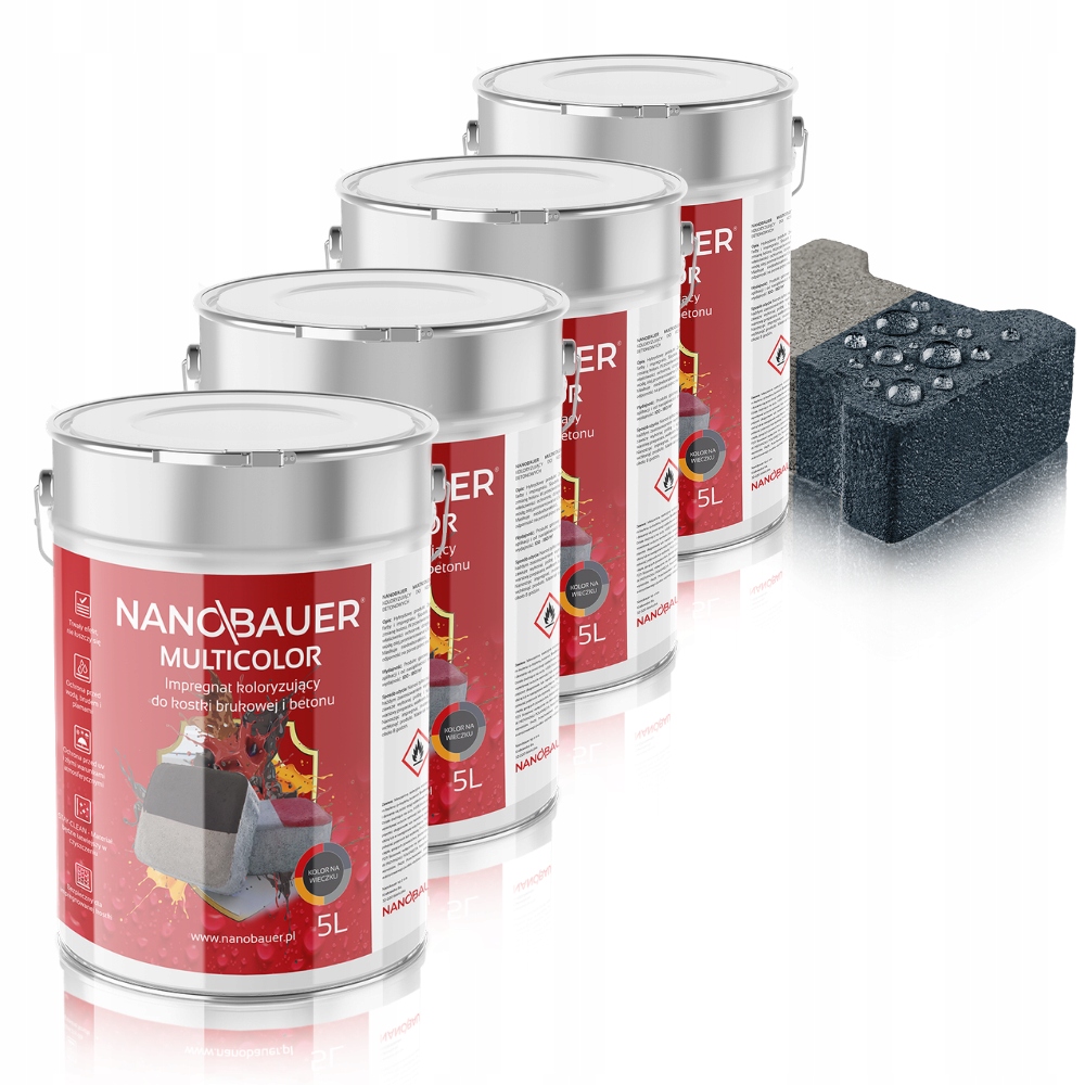 Impregnat Barwiący Grafit 7024 do kostki brukowej betonu 20L na 100m²