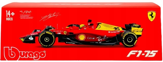 Bolid F1 Ferrari F1-75 Monza #16 Bburago 1:24