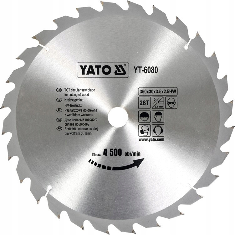 Pilový kotouč pro pilu 350x28x30 YT-6080 Yato