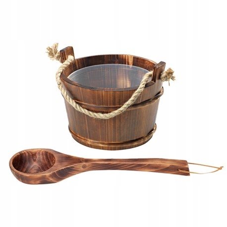 

Wiaderko czerpak do sauny zestaw