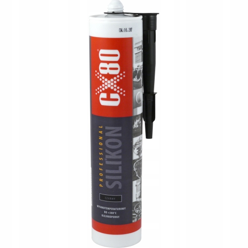 CX-80 SILIKON WYSOKOTEMPERATUROWY CZARNY 310ML