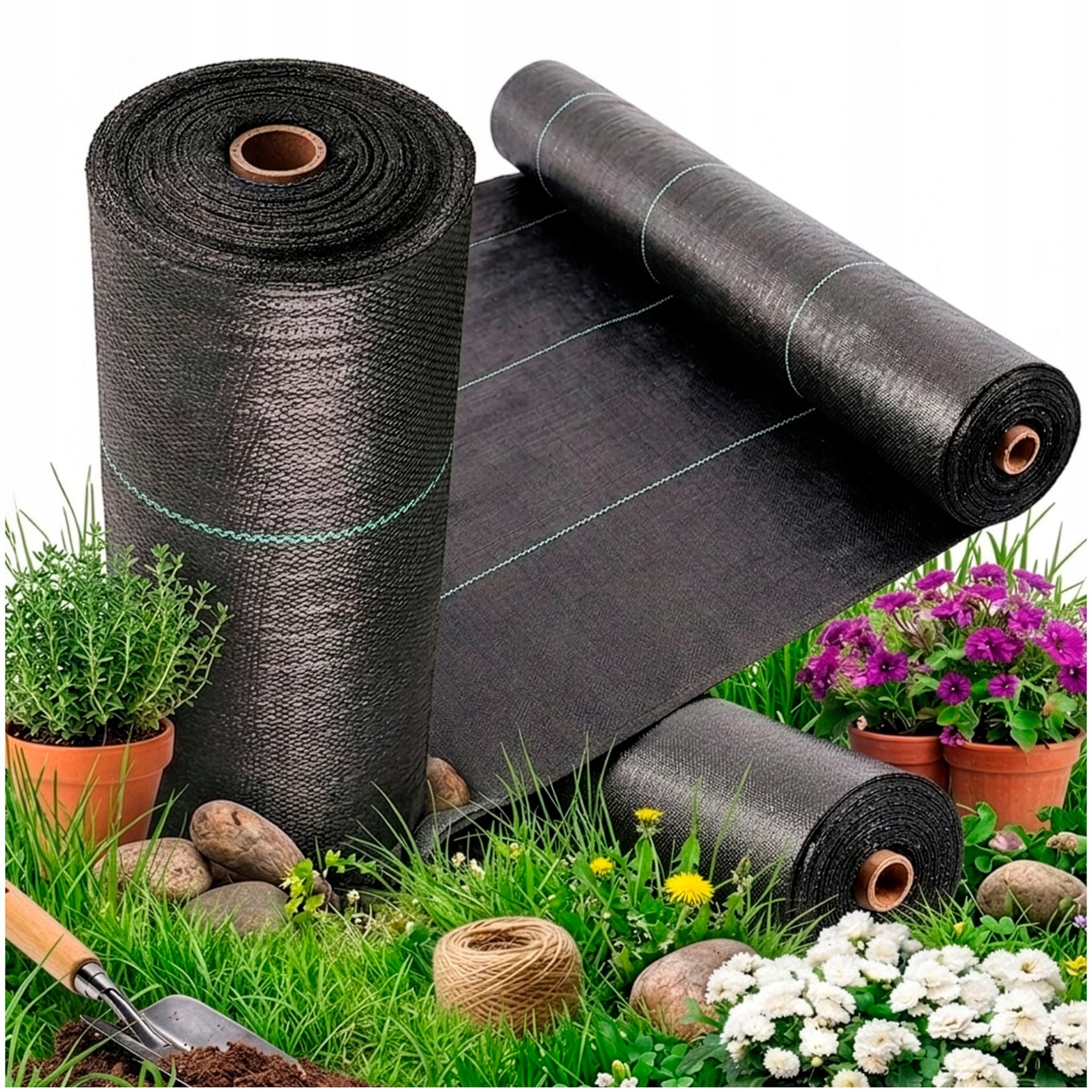 Mocna Agrotkanina Agrowłóknina 1,1x100m Czarna Antychwastowa 90g Mata gruba