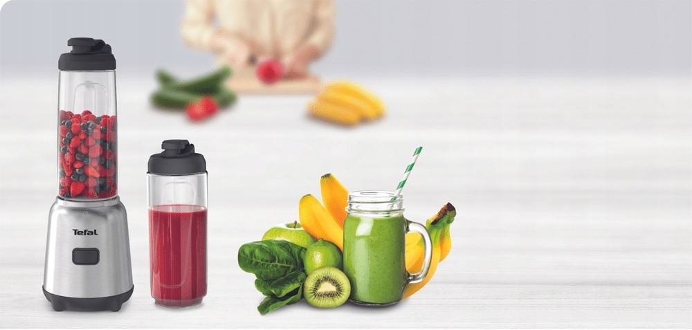 MOULINEX Blender Stojący 300W 0,8L 2 Butelki Tritan Ergonomiczny Kompaktowy — miniatura 10