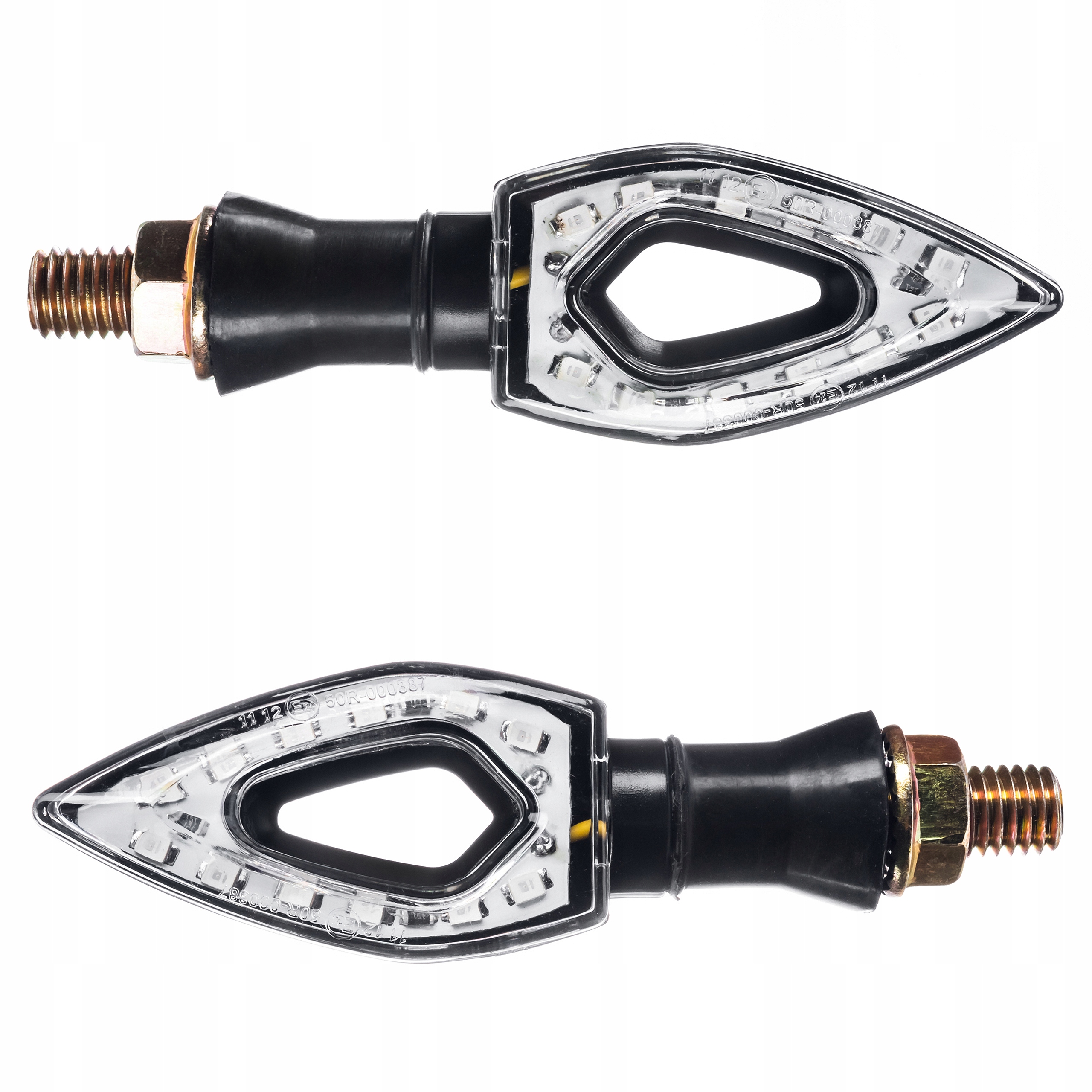 Kierunkowskazy LED Strzałki motocyklowe uniwersalne Homologacja