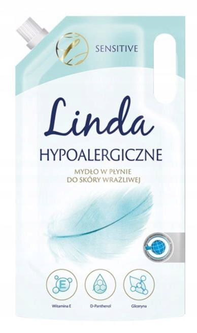

Pielęgnujące Mydło Linda Sensitive 0,9L Hypoalerg