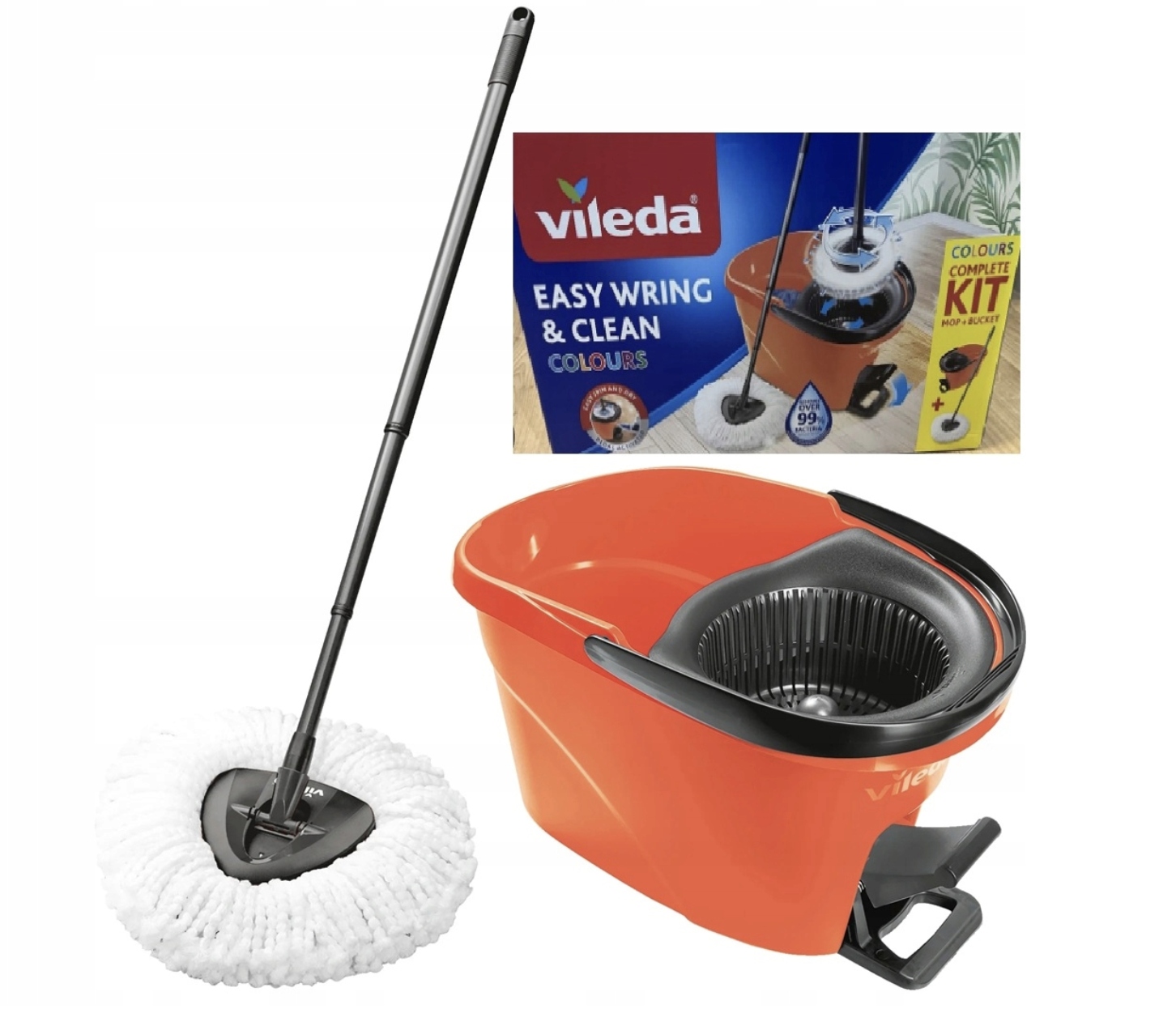 Mop obrotowy Vileda Mop z wiadrem Easy Wring and Clean Colours