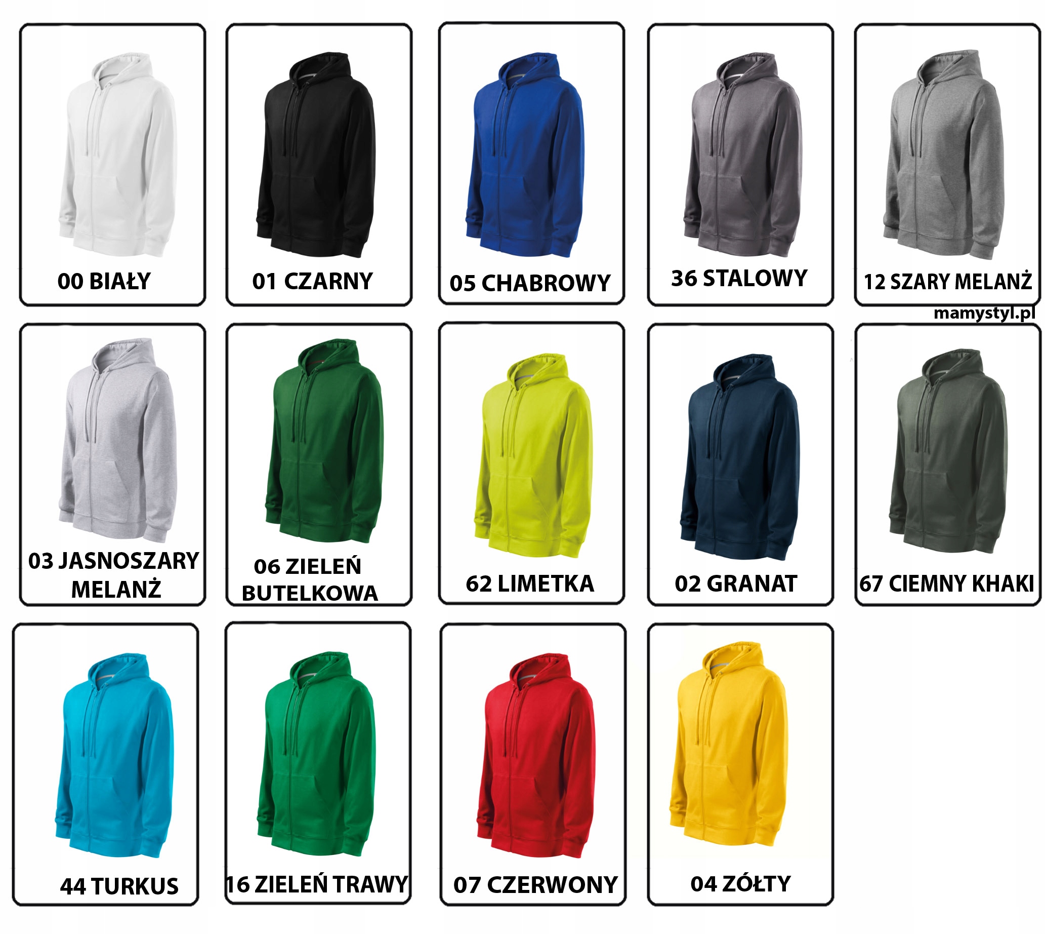 Bluza męska z kapturem z NADRUKIEM logo z dowolną kolorową grafiką 410 Marka bez marki