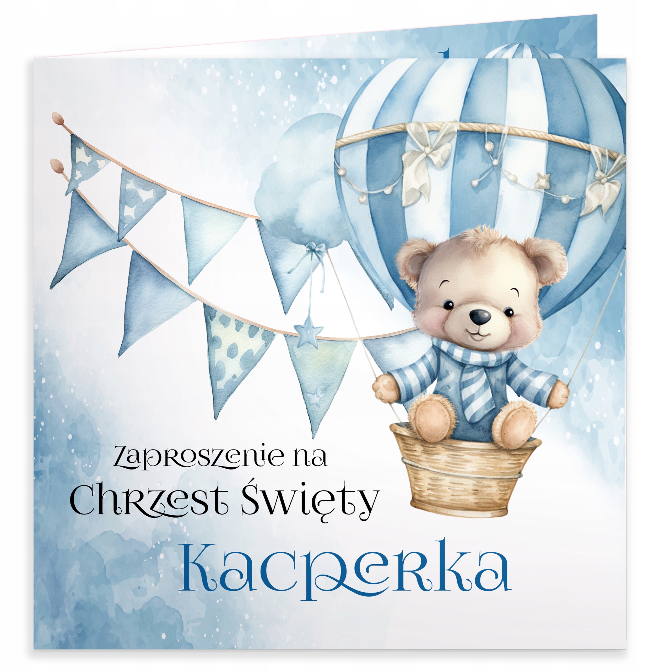 ZAPROSZENIE NA CHRZEST + IMIĘ DZIECKA + KOPERTA = ŚWIETNA JAKOŚĆ ZAPROSZEŃ