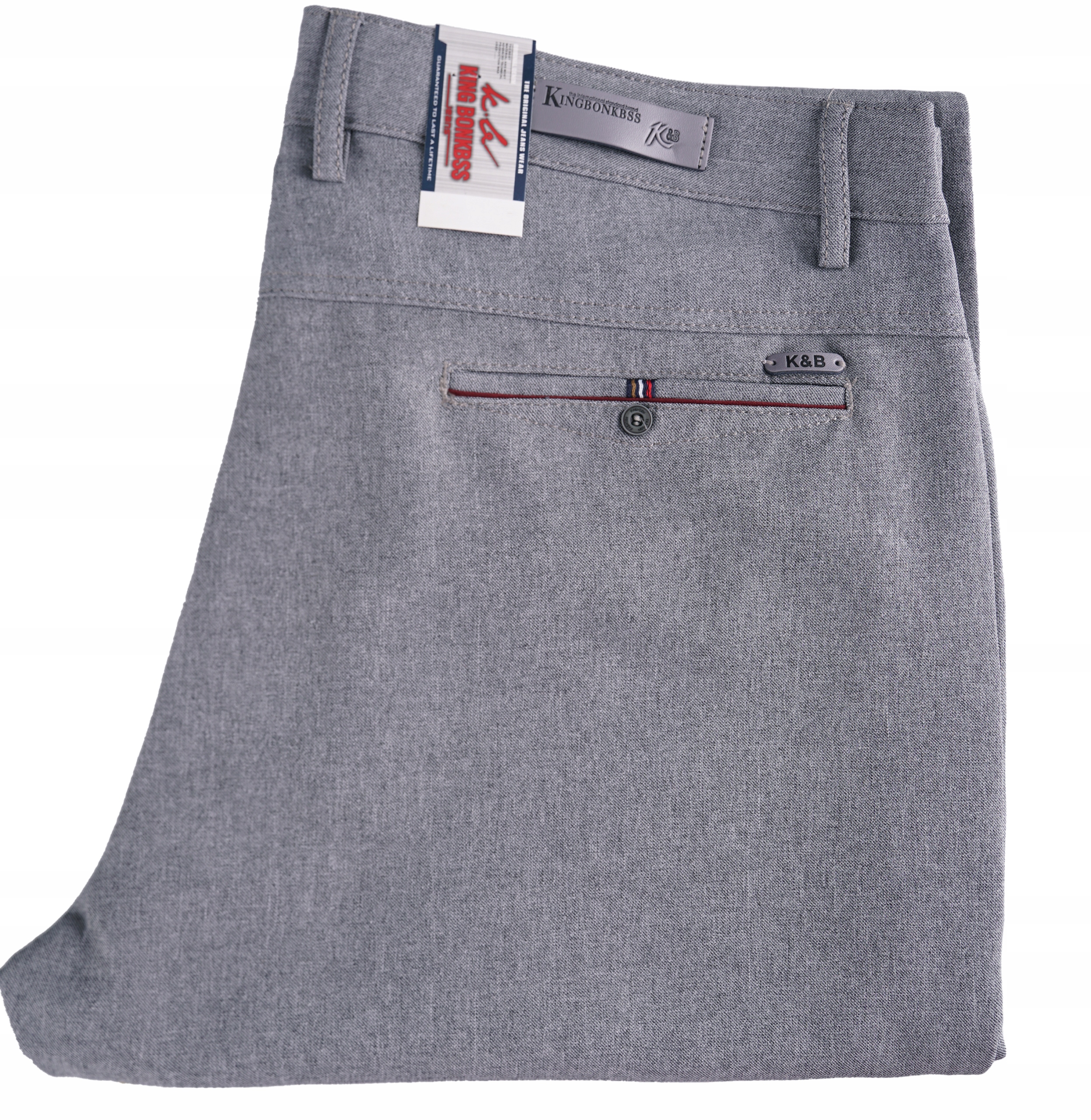 Spodnie Męskie Cienkie Siwe Szare Na Lato W45 L32 Pas 110-112