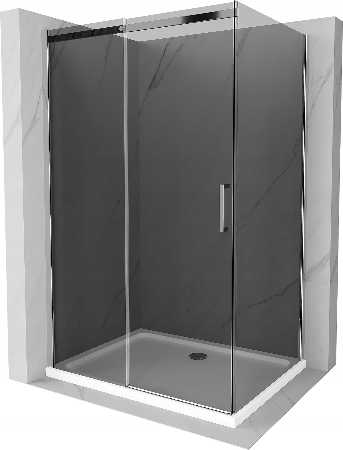 MEXEN OMEGA KABINA PRYSZNIC GRAFIT 100x90 BRODZIK