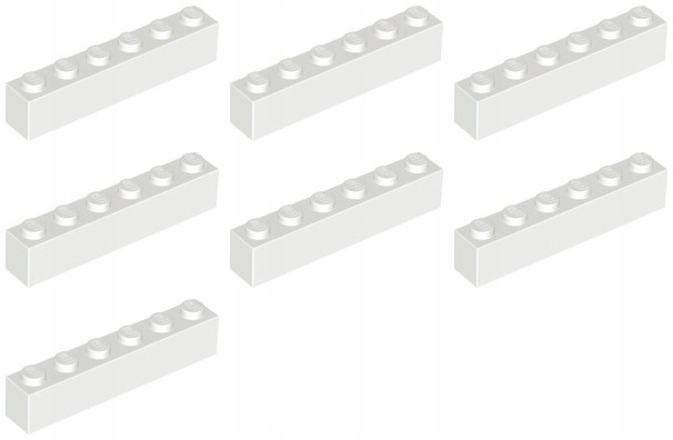 

Lego 3009 Klocek 1x6 biały Nowy (17g) 7 szt.