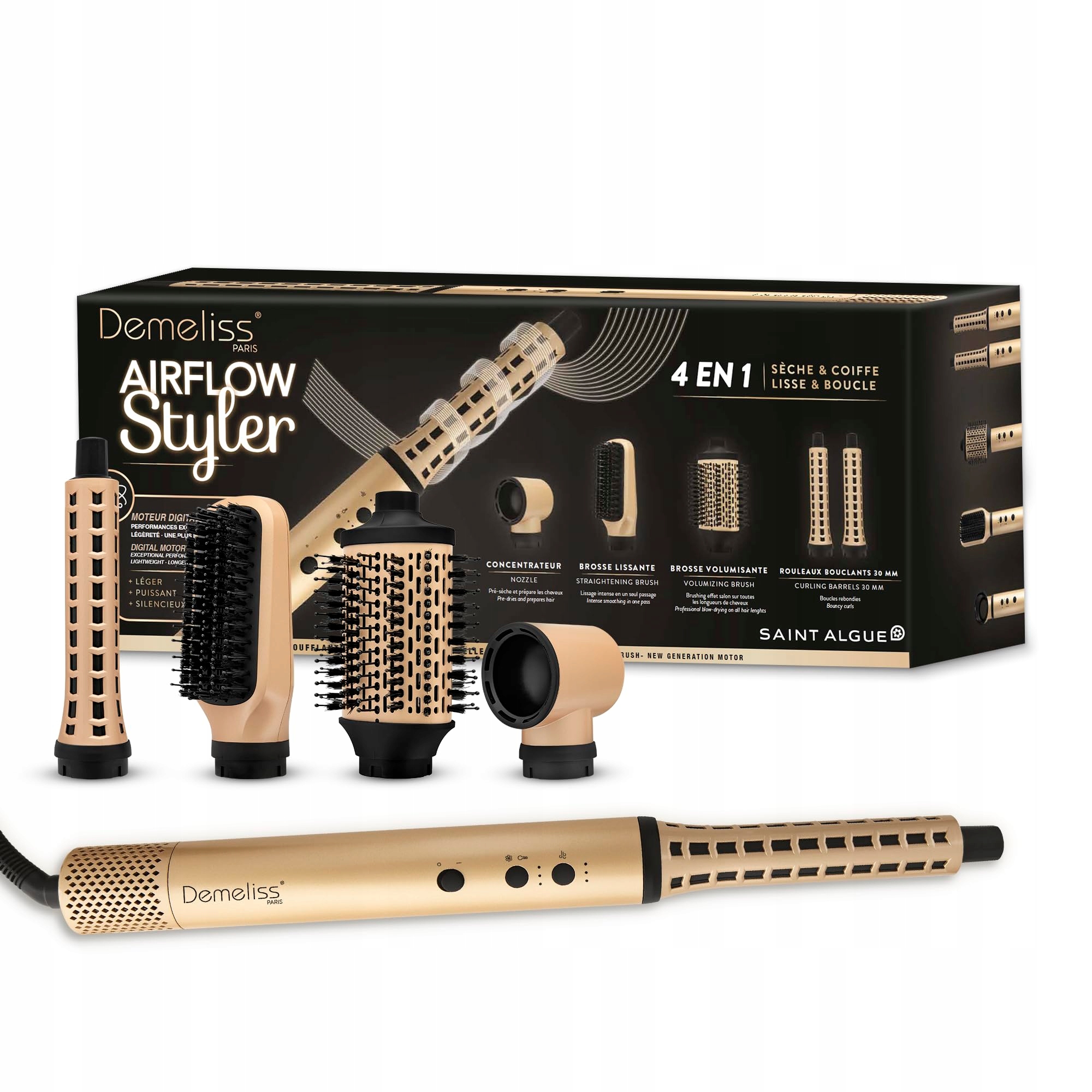 Demeliss Saint Algue Vysoušeč vlasů a stylingová kulma na vlasy 4v1