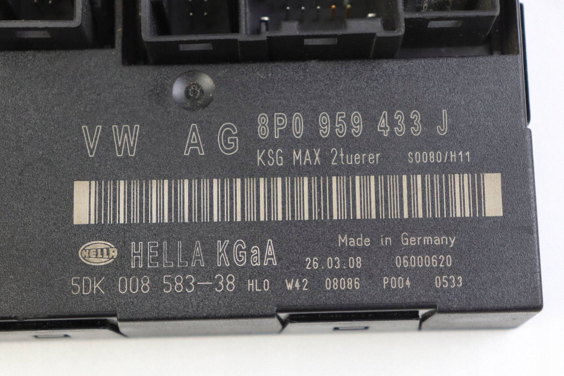 AUDI A3 8P control unit comfort control unit 8P0959433J