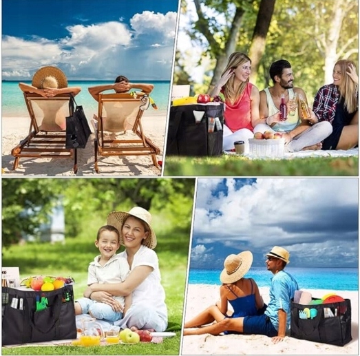 DUŻA TORBA XXL PLAŻOWA Z SIATKI - SKŁADANA - ODPORNA NA PIASEK - LEKKA Model Universal