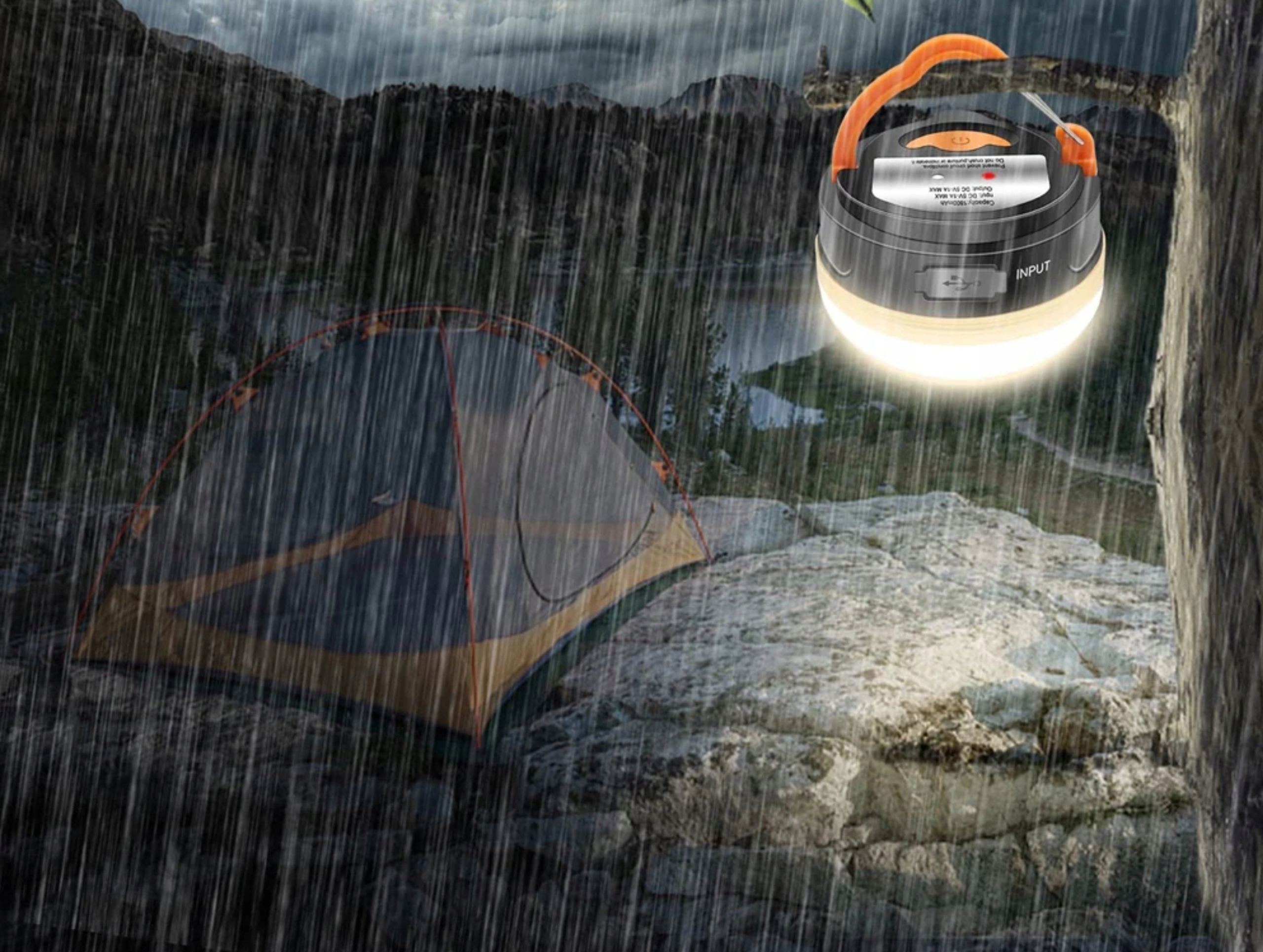 LAMPKA TURYSTYCZNA KEMPINGOWA LED POWERBANK WODOODPORNA MAGNES 1800mAh Marka Blow