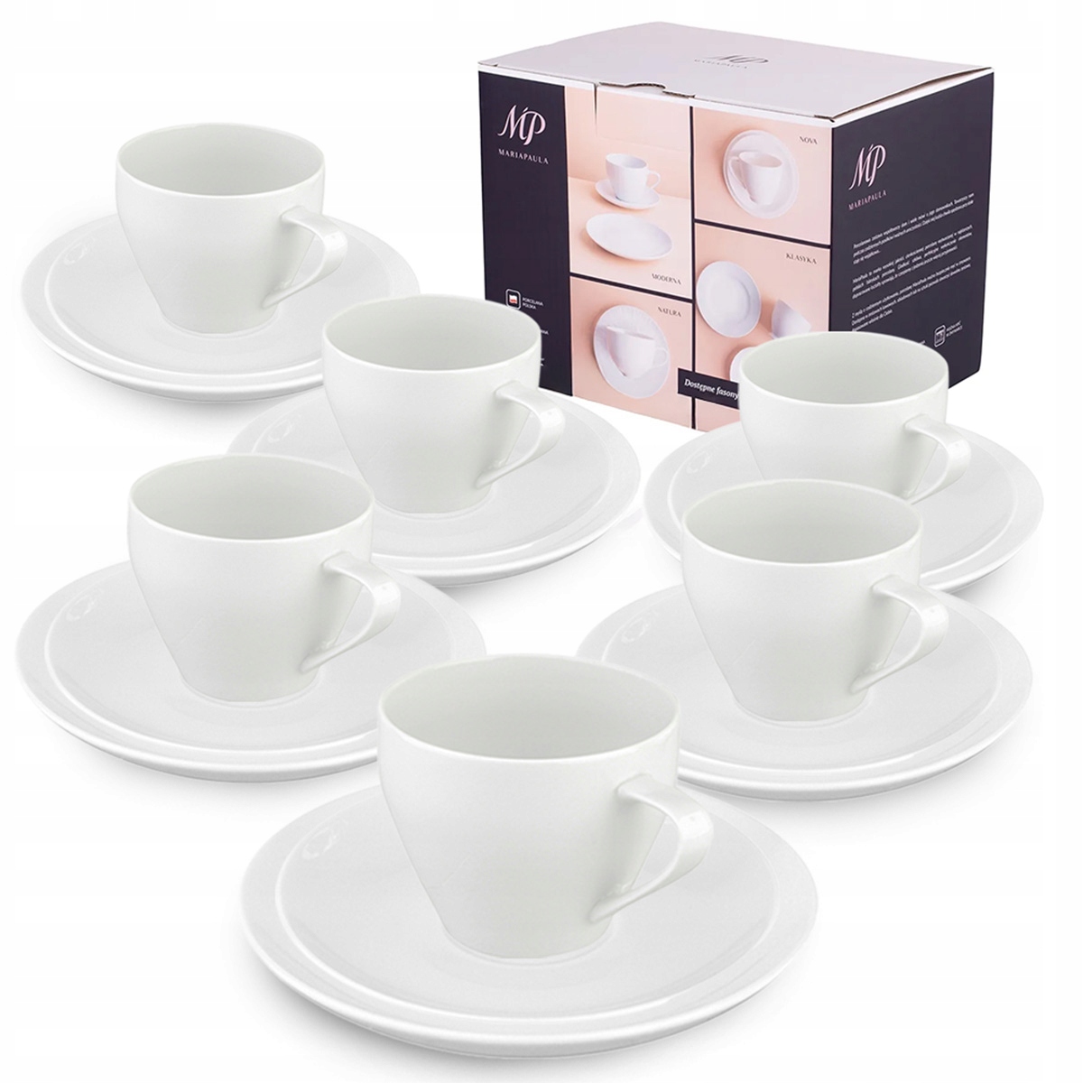 Čajovo-kávový porcelánový servis MariaPaula Moderna 18 el.