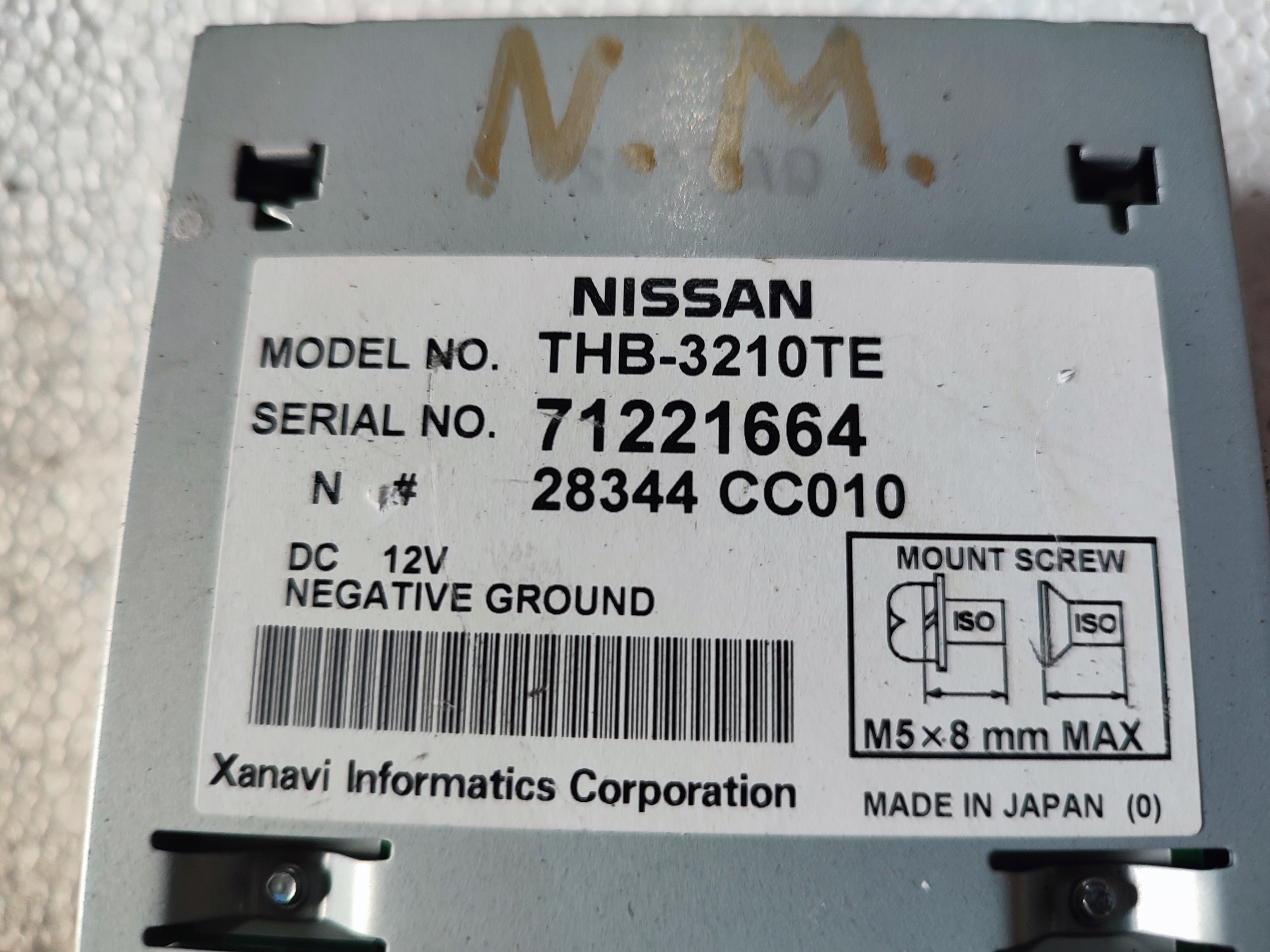 NISSAN MURANO Z50 module navigation devices 28344CC010