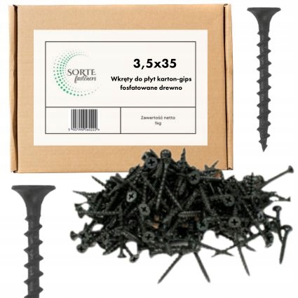 Šroub sádrokartonových desek fosfátované dřevo 3,5 x 35 10 kg 5650 Sorte Fasteners