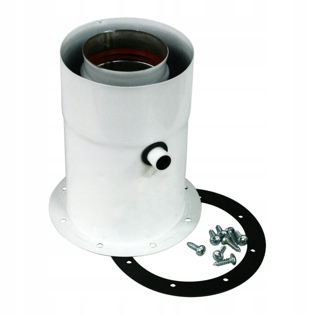Adaptér 60/100 Spiroflex Ferroli s měřícími hrdly, bílý
