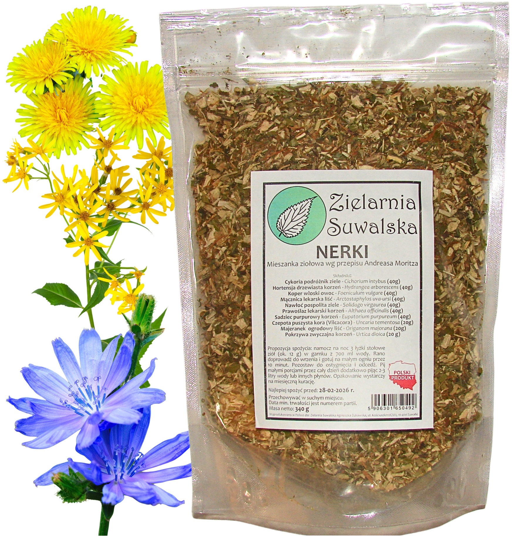 Mieszanka Ziołowa Na Nerki Zielarnia Suwalska 340g Oczyszczanie Moritz