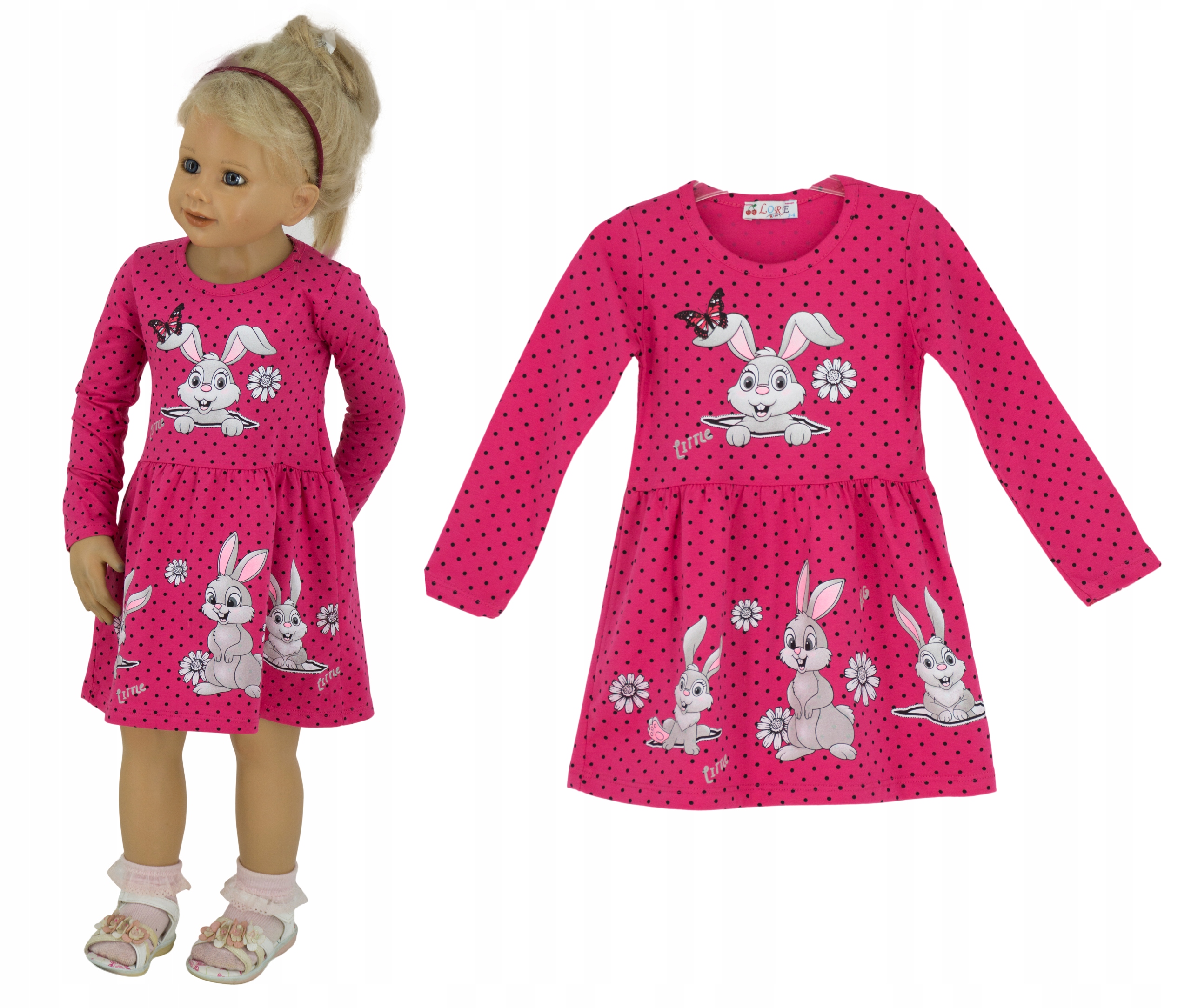 

Bawełniana sukienka króliczki P0305 rozmiar 80