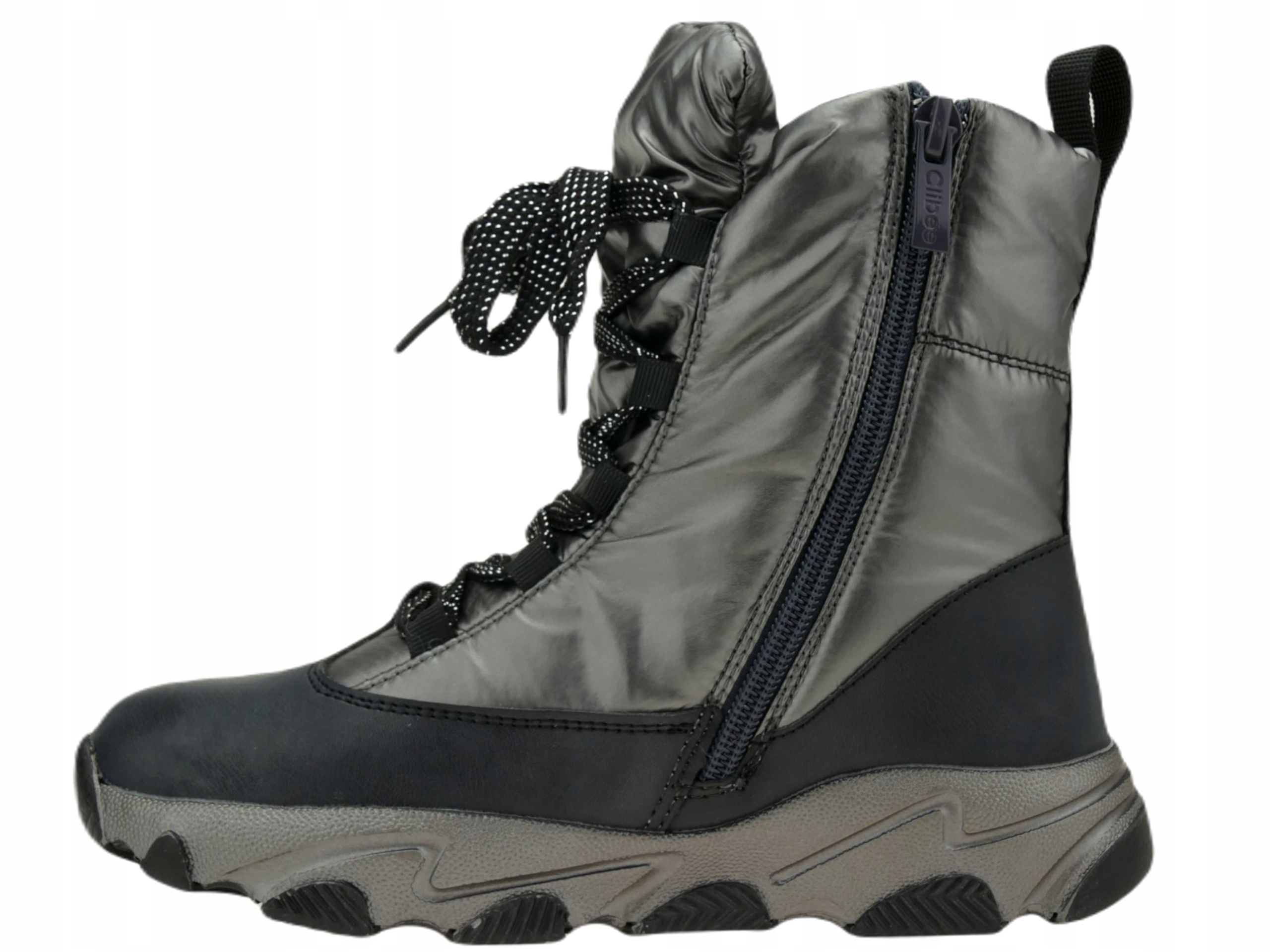 BUTY ZIMOWE DZIEWCZĘCE OCIEPLANE ŚNIEGOWCE 33 Kolor szary