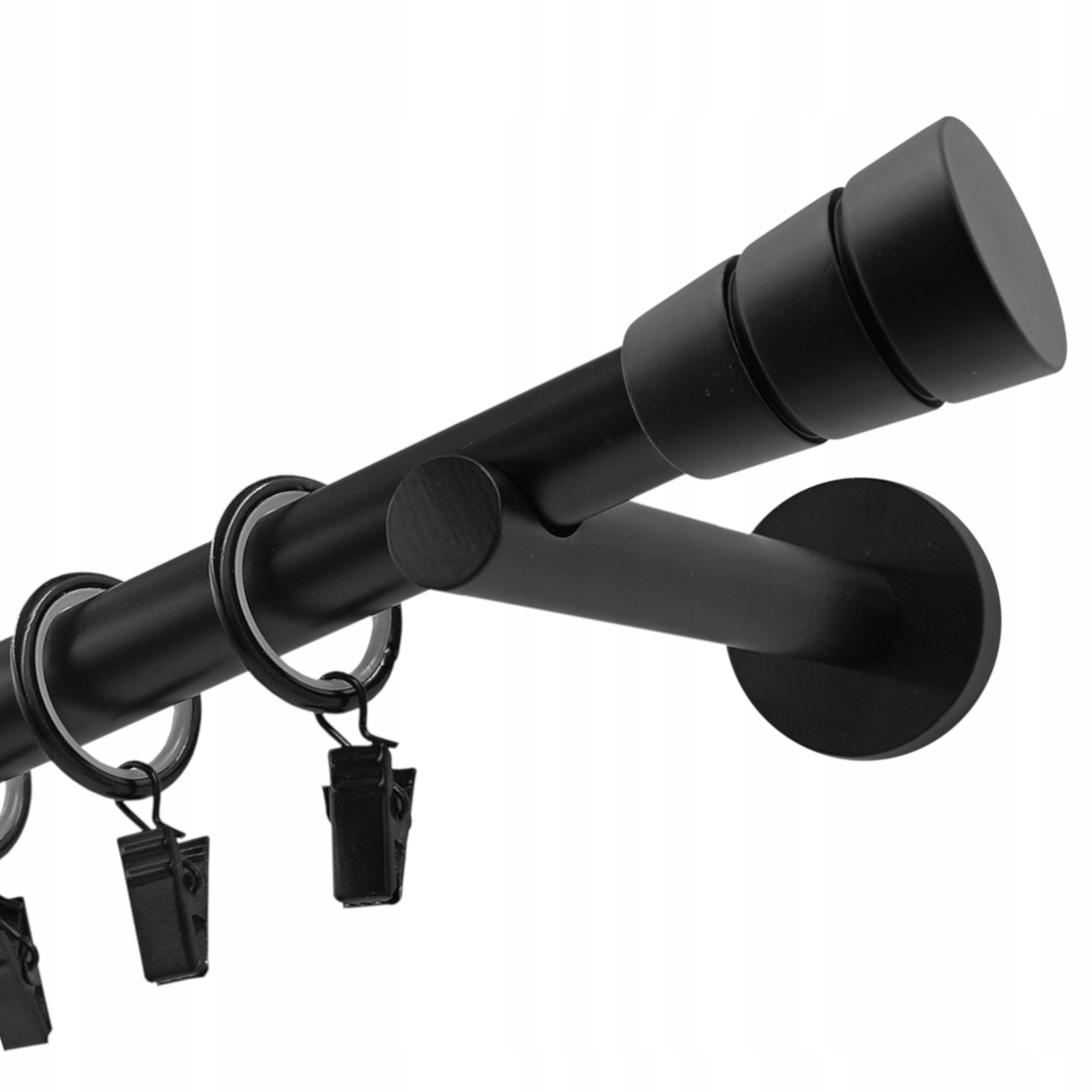 Jednoduchá Garnýž Kovový 19 MM 400 CM Válec Basic