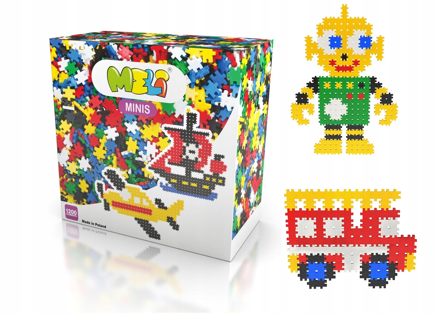 

Klocki Konstrukcyjne 2D 1200 Sztuk Kreatywne 3+