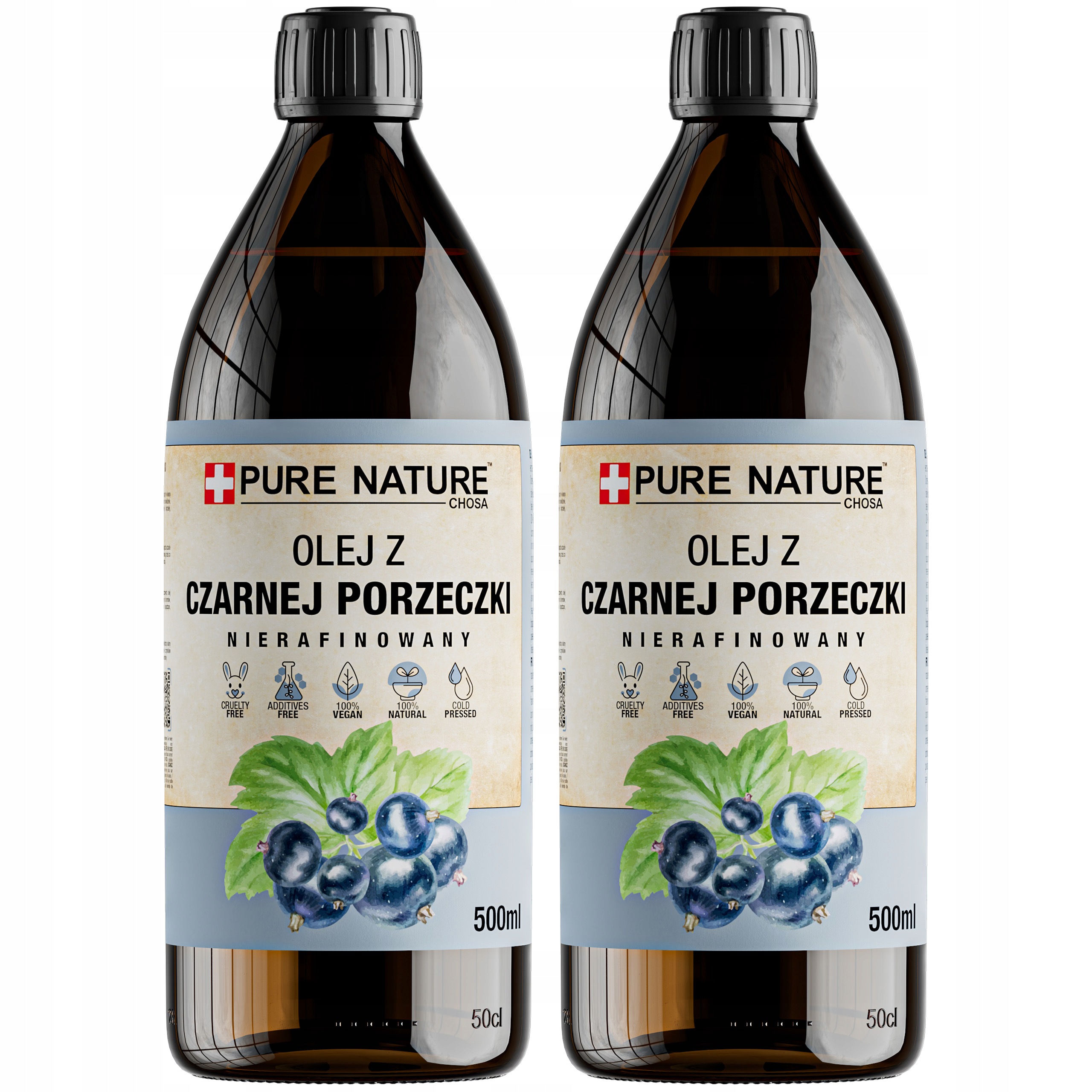 Olej Z Jader Černého Rybízu Nerafinovaný Za Studena Lisovaný 2x500 ml