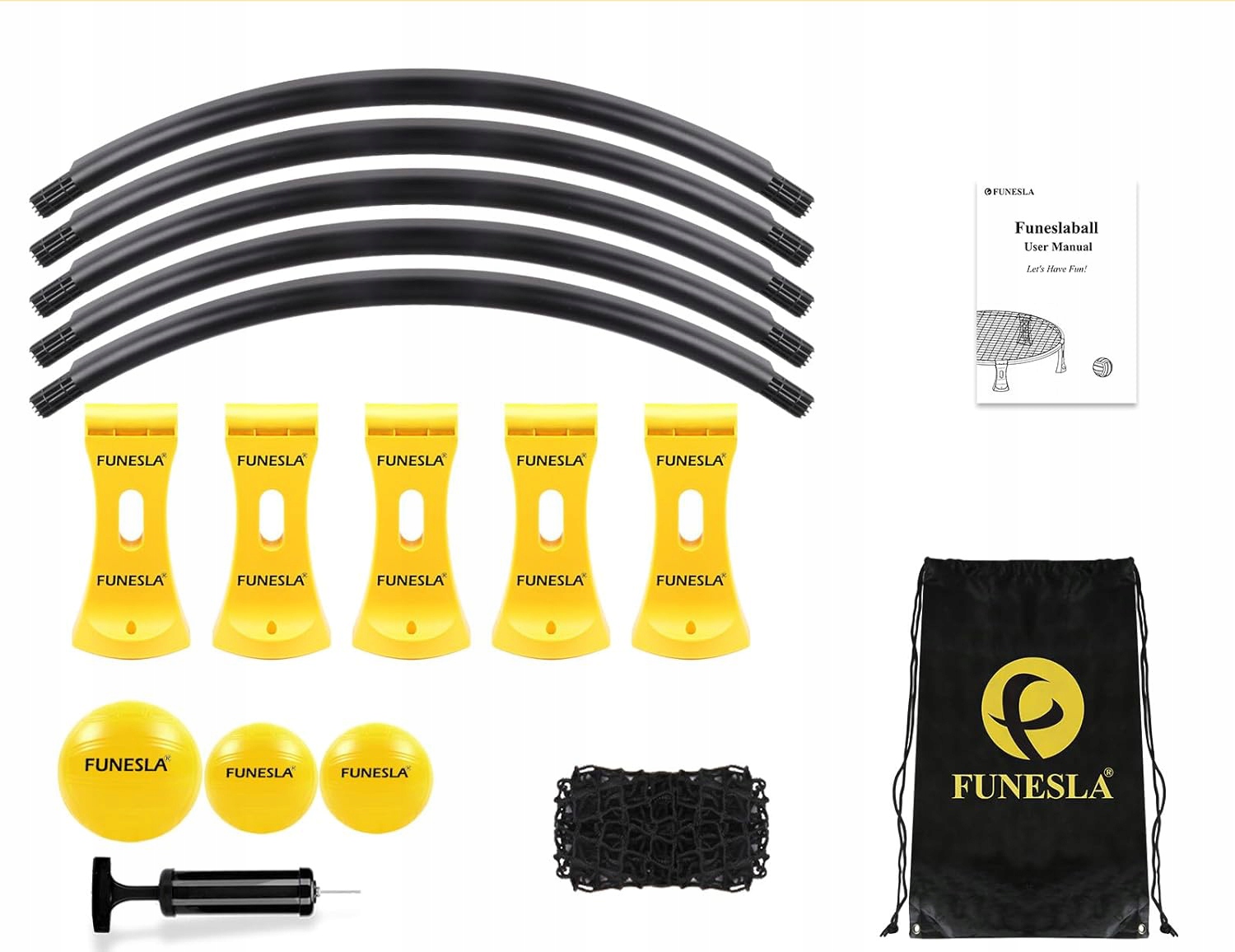 Ігровий Набір Funesla Complete Spikeball Roundnet + 3 М'ячі