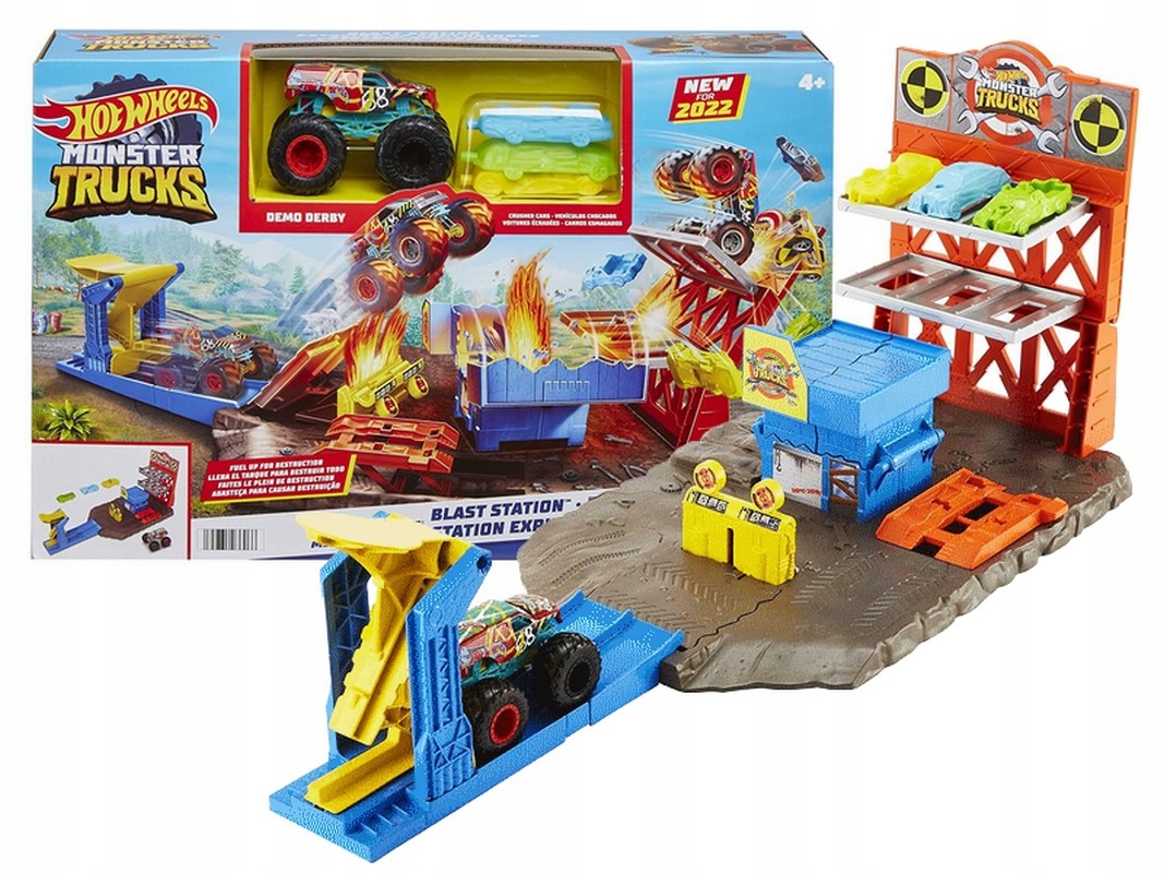 

Hot Wheels Monster Truck zestaw Demolka Na Stacji