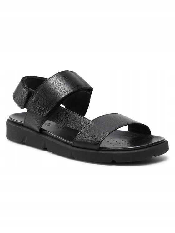 Geox Černé pánské kožené sandály Geox Xand
