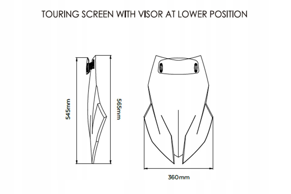 Plexi štít Puig Touring With Visor 20456H dymová 20456H