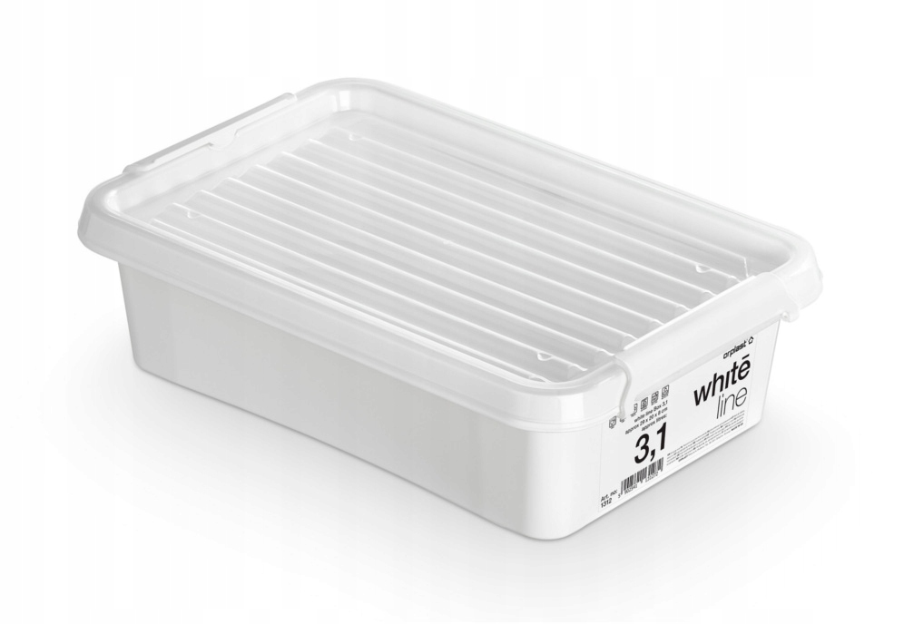 

Pojemnik Pudełko Organizer Z Pokrywą 3,1 L white