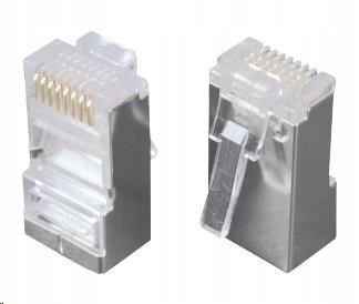 Solarix RJ45 konektor CAT5E Stp 8p8c tienený, neohnutý na kábli 100…