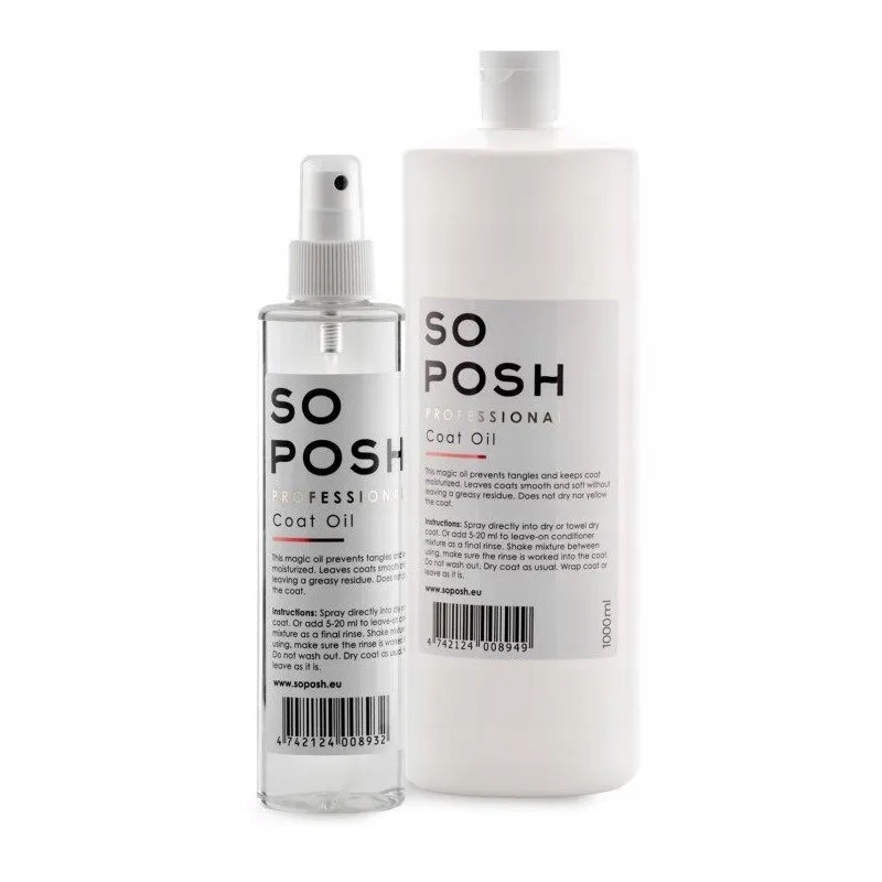 So Posh Coat Oil olej pro péči o dlouhosrsté psy a pudly, 1 l