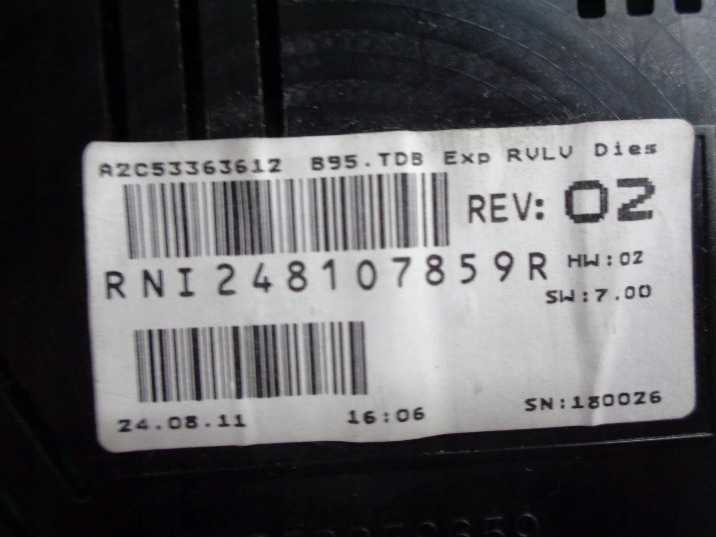 RENAULT MEGANE III 08-16R dials dials 1.5 DCI