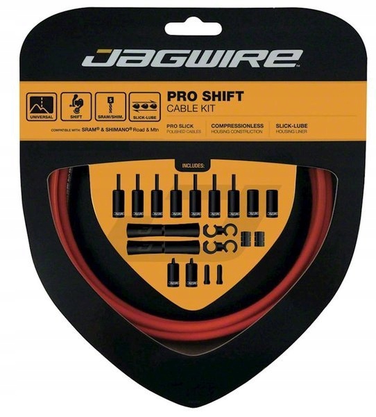 Jagwire přehazovací sada Pro 2X Shift oranžová