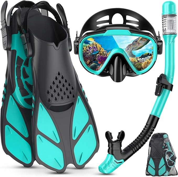 Zestaw do nurkowania 3 w 1 Lealinga Ges-sjt, S/m 36-41, kolor: zielony