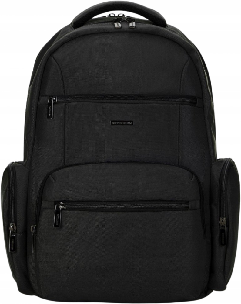 Męski czarny dwukomorowy plecak na laptopa 15,6'' Wittchen 99-3P-208-1