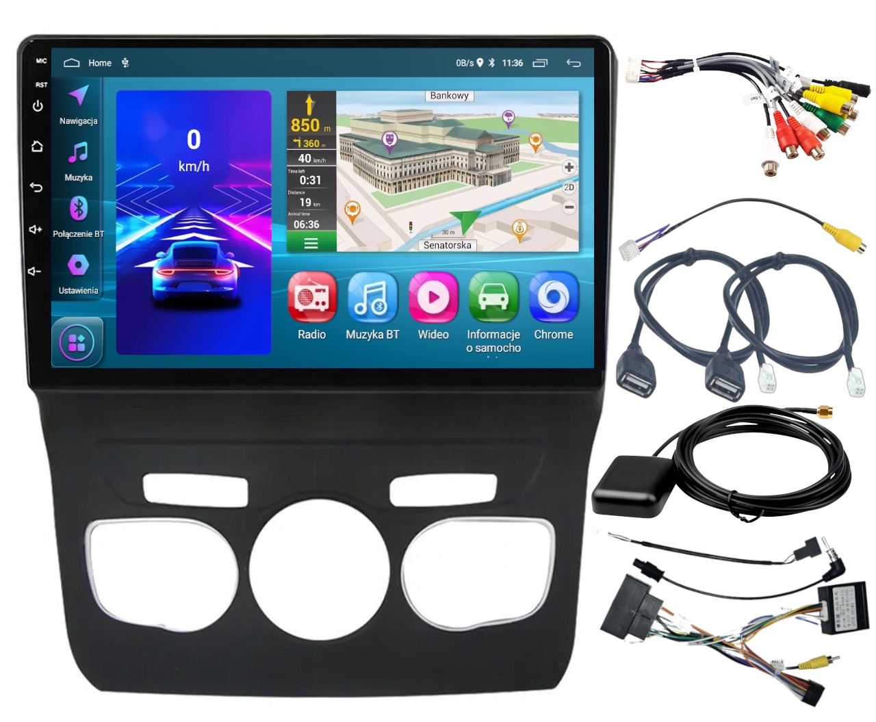 Autorádio S Navigací Android Citroen C4 2010-2018 Carplay 2/64GB