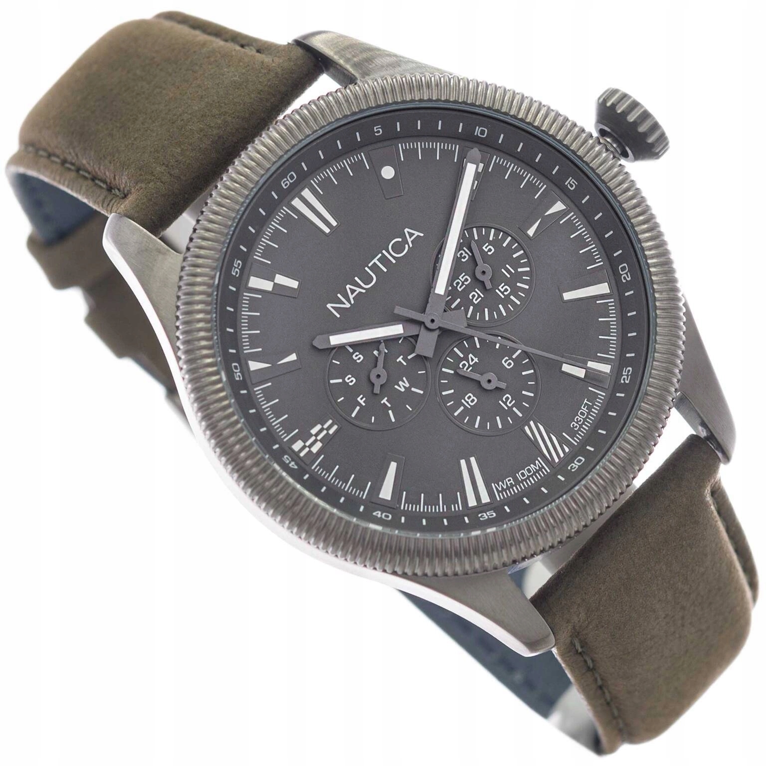 Pánské Hodinky Nautica NAPSTB002 Starbord Vodotěsné Zelené Na Řemínku